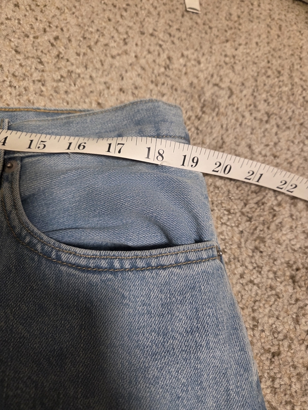NWT New Everlane The Baggy Jean Low Rise Blue Denim Women's 33 Regular Wide Leg - Picture 9 of 11